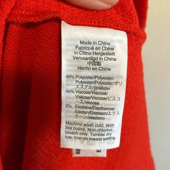 Madewell Texture & Thread Tiered Sleeve Mini Dress Women’s Size Small Orange - Picture 7 of 8